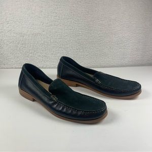 Driver Club USA Cedar Moccasin Loafers Leather Suede Men's Size 12 M Blue 7382‎